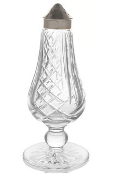 Waterford Crystal Vintage Footed Shaker and Metal Lid Salt or Pepper 1 Shaker